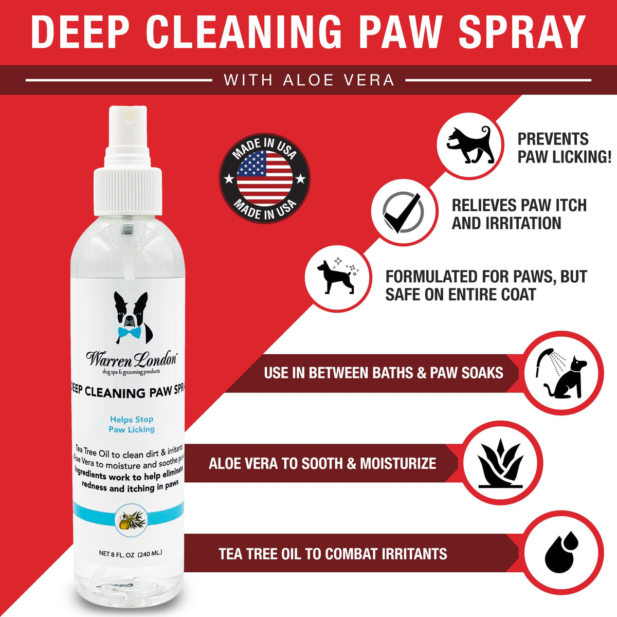 Deep Cleaning Paw Spray for Dogs | HT Animal Supply