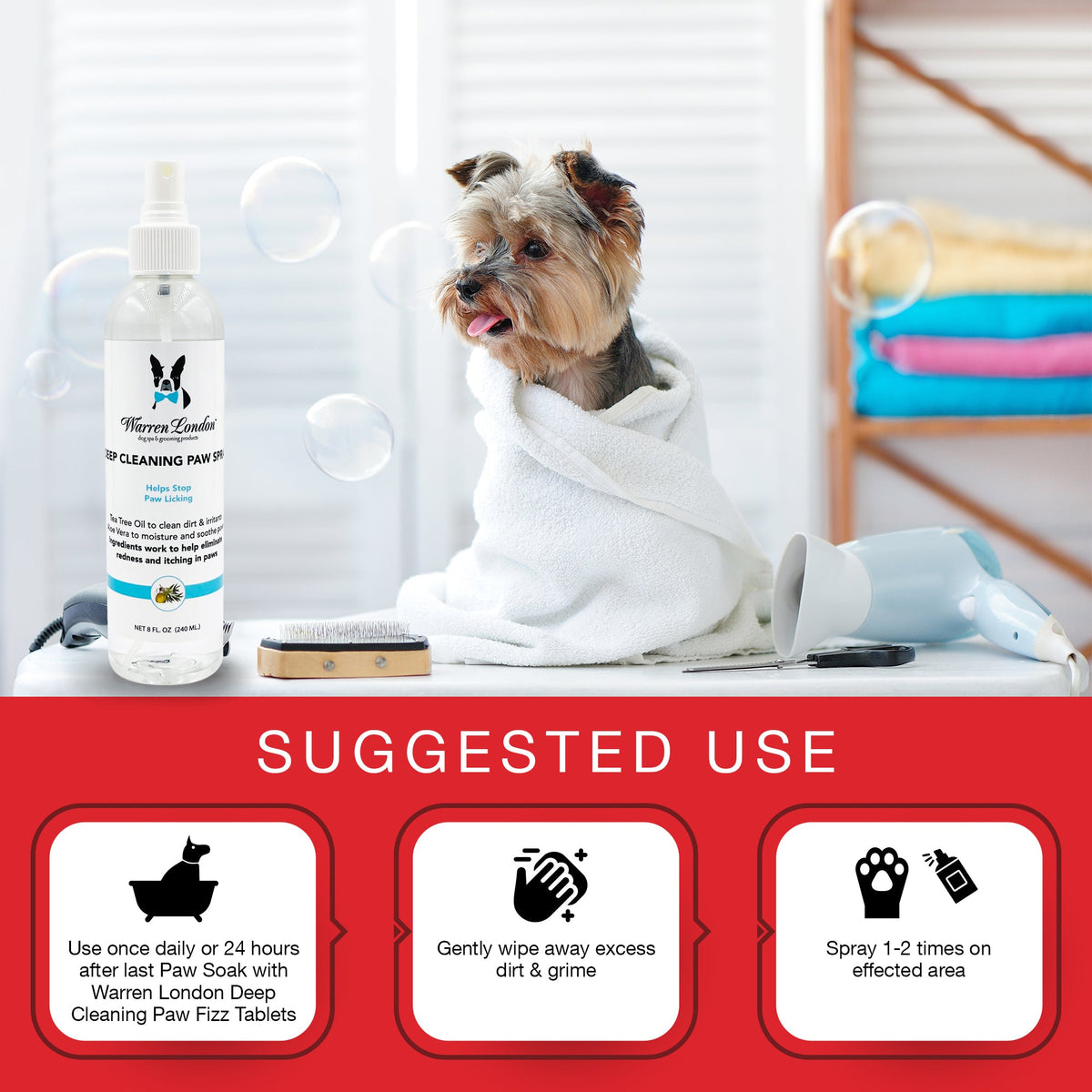 Deep Cleaning Paw Spray for Dogs | HT Animal Supply