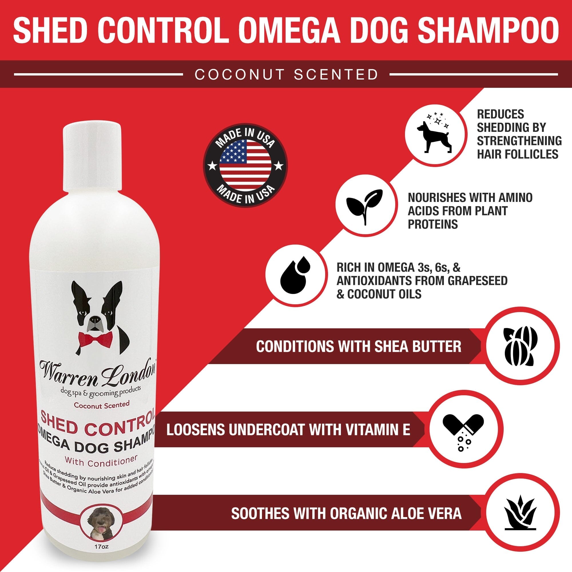 Shed Control Shampoo for Dogs - Professional Size