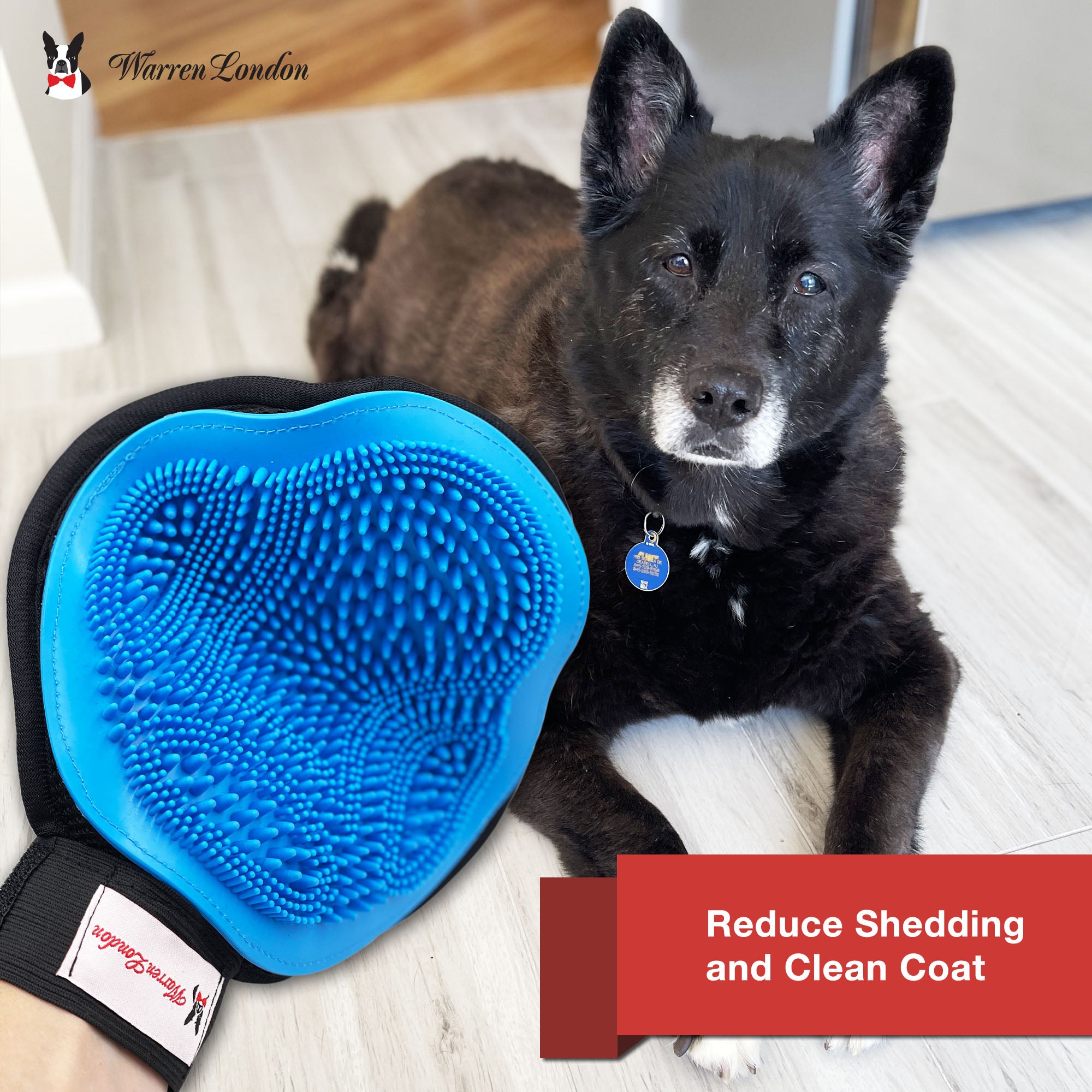 6 in 1 Pet Grooming Glove for Dogs & Cats - Double Sided