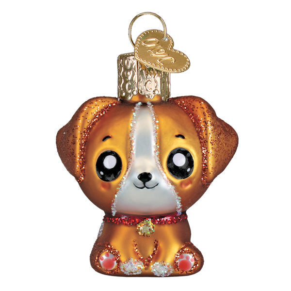 Old World Christmas: Mini Kawaii Dog Christmas Ornament