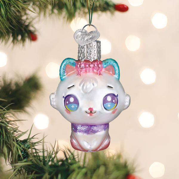 Old World Christmas: Mini Kawaii Cat Christmas Ornament