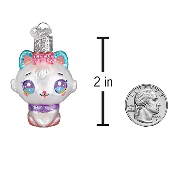 Old World Christmas: Mini Kawaii Cat Christmas Ornament