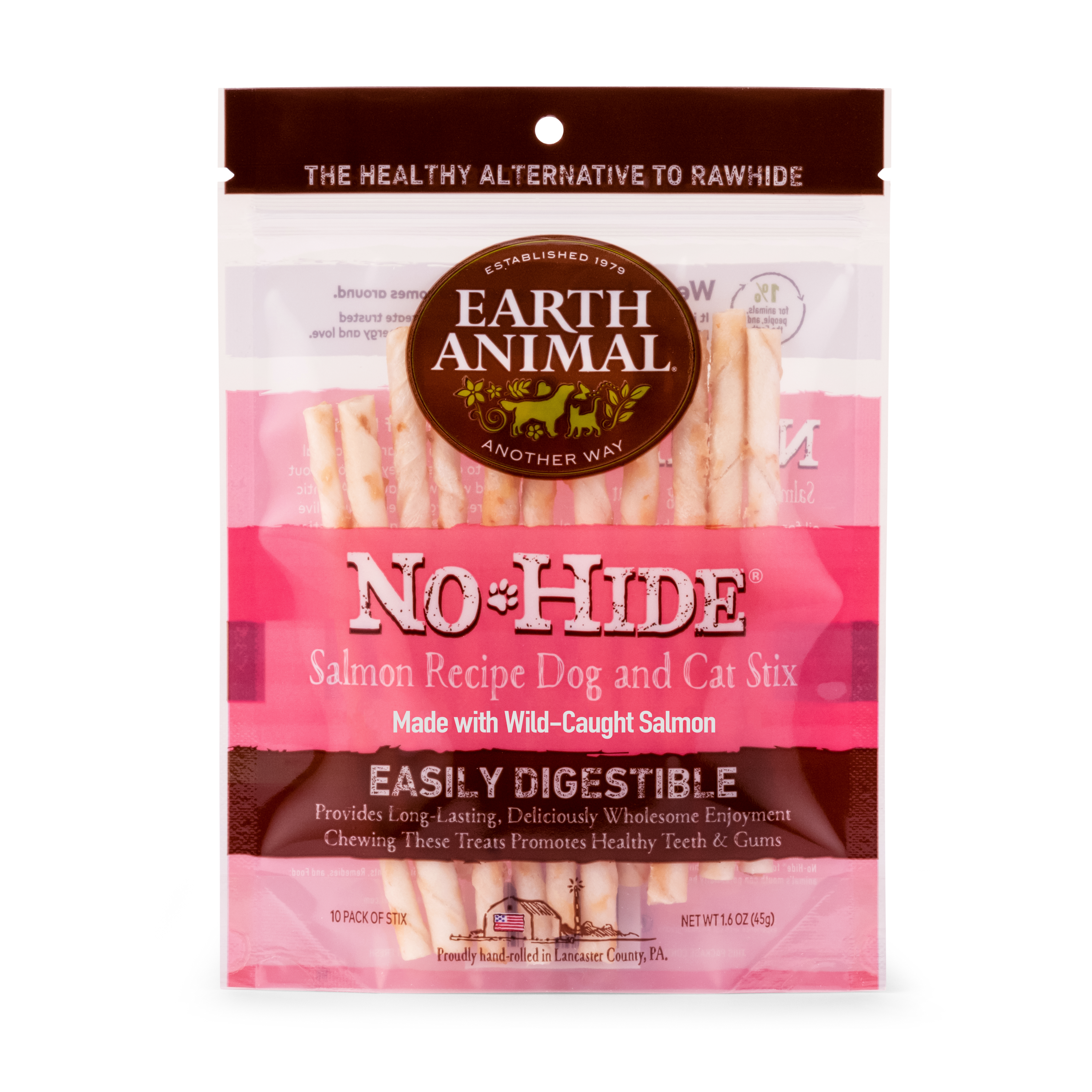 Earth Animal No Hide Salmon Pet Stix (10pk) (1.6oz) - HT Animal Supply