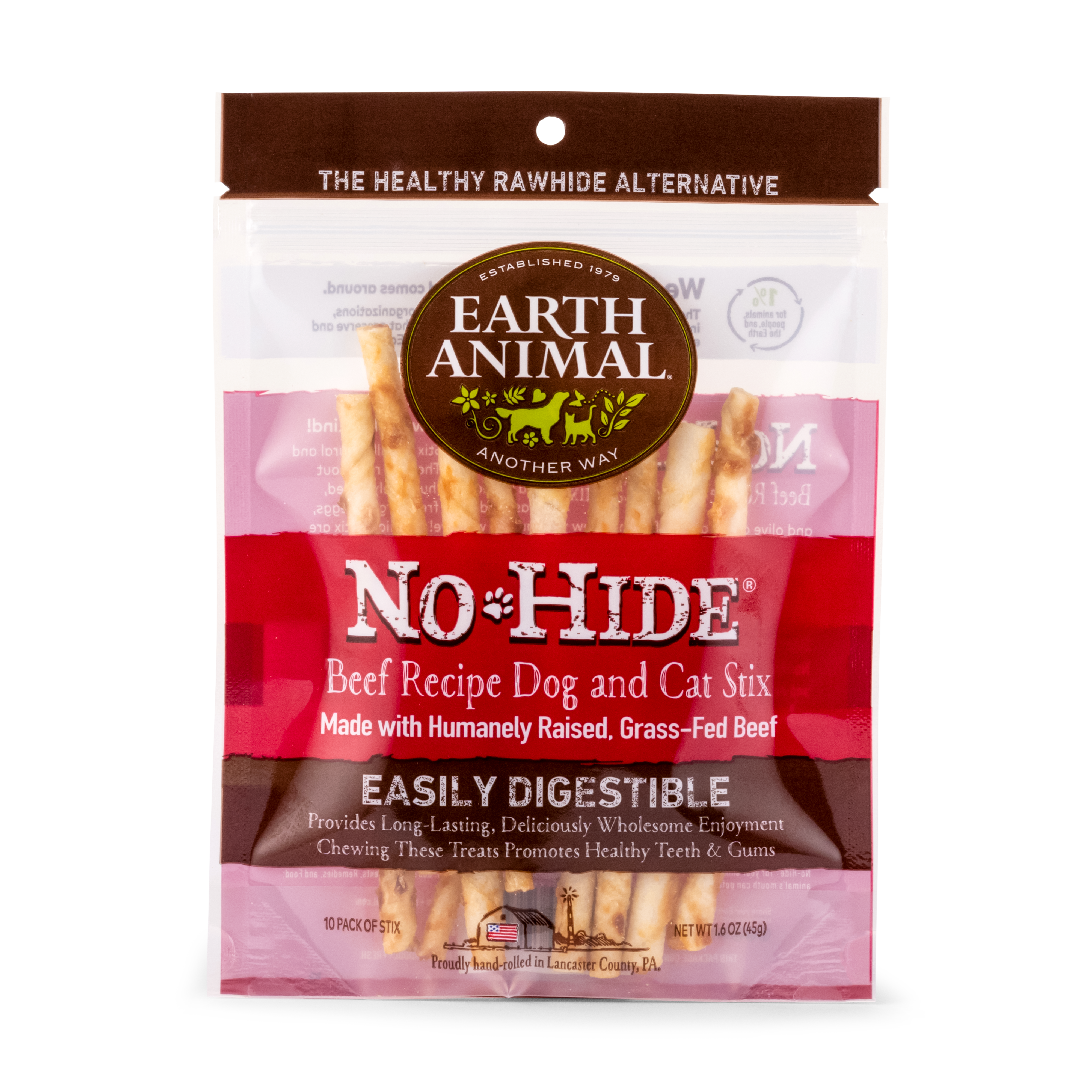 Earth Animal No Hide Beef Pet Stix (10pk) (1.6oz)