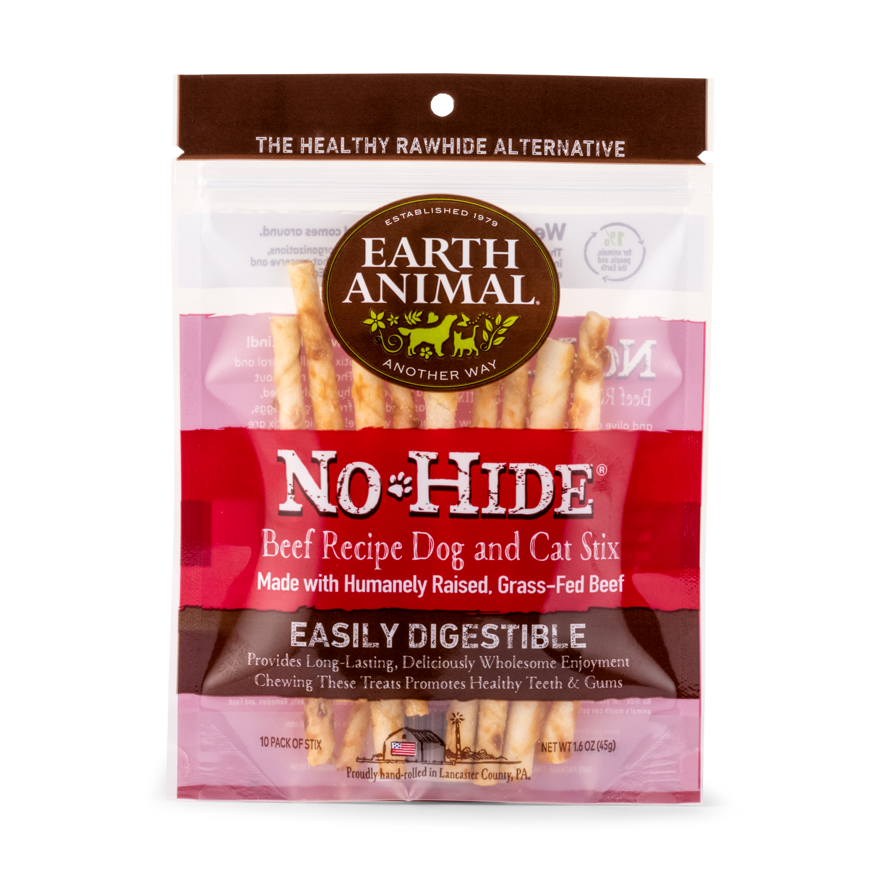 Earth Animal No Hide Beef Pet Stix (10pk) (1.6oz)