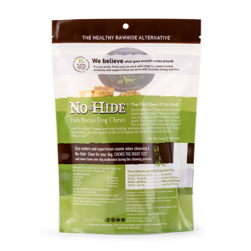 Earth Animal No Hide Medium Pork Dog Rolls (2pk) (4.2oz)