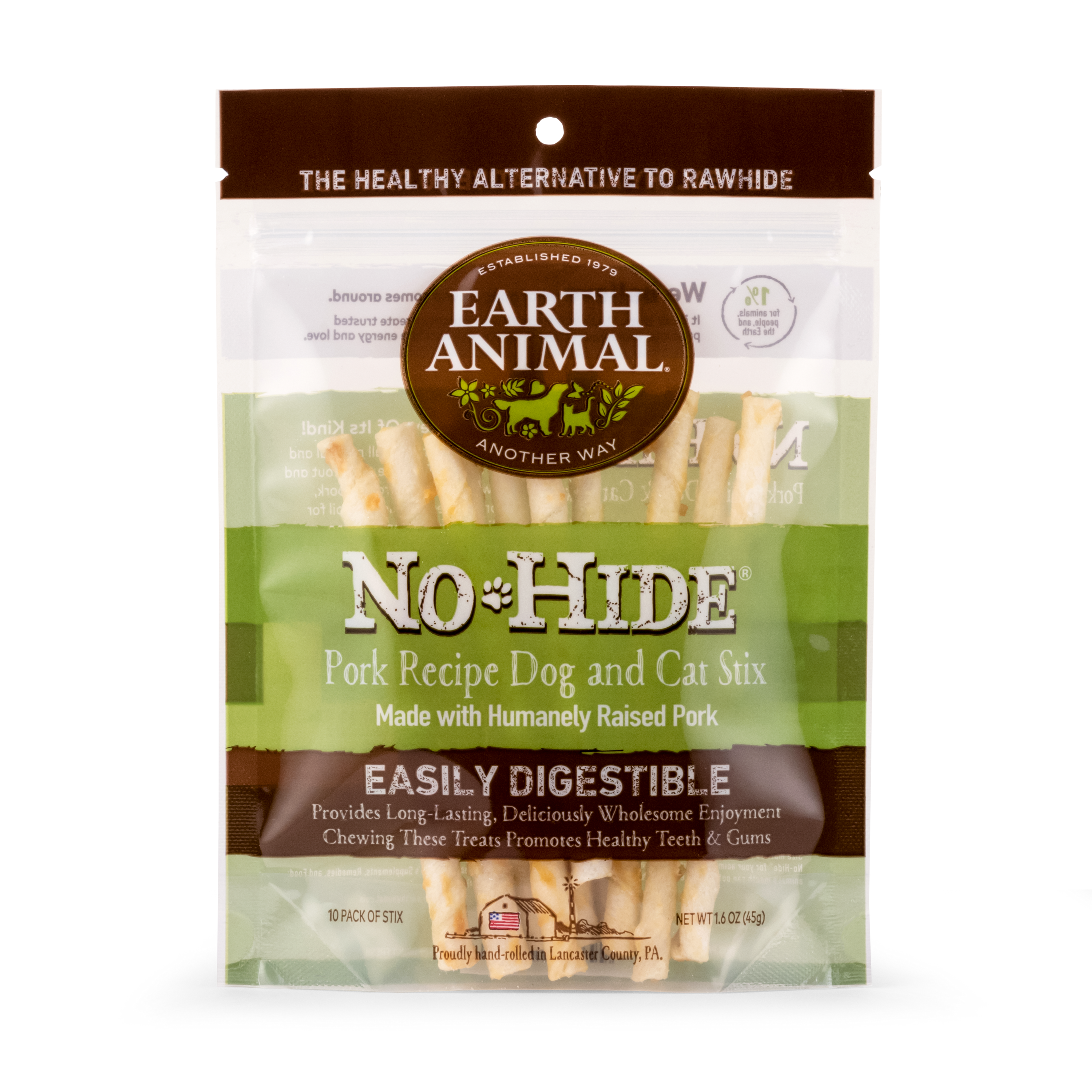 Earth Animal No Hide Pork Pet Stix (10pk) (1.6oz)