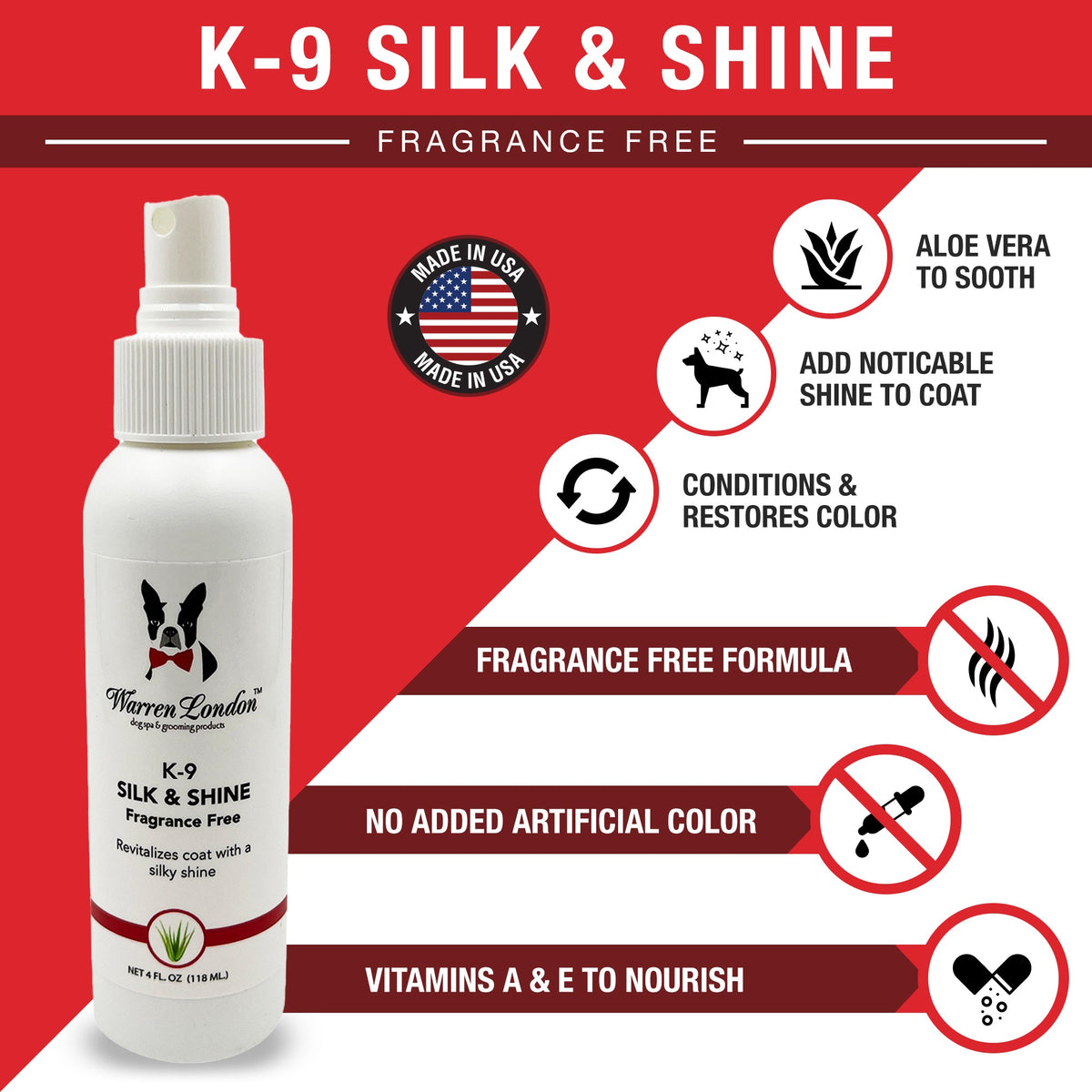 K9 Silk & Shine - Revitalize and Shines the Coat | HT Animal Supply