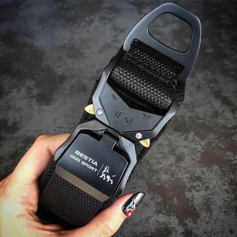 Bestia Dog Sport Fast Release Black Dog Collar