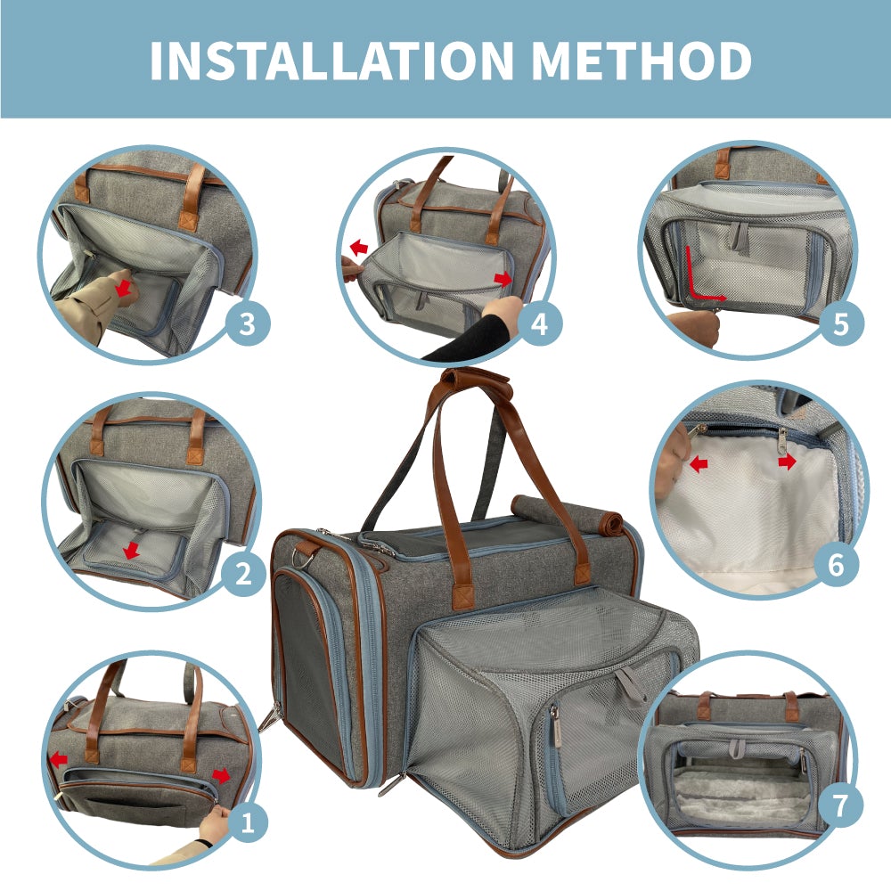 Mr. Peanuts Gold Series Big Apple XL Size Airline Compliant Double Expandable Pet Carrier