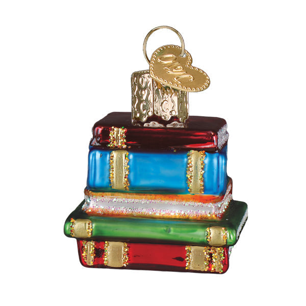 Old World Christmas: Mini Stack Of Books Christmas Ornament