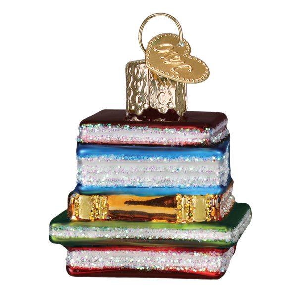 Old World Christmas: Mini Stack Of Books Christmas Ornament