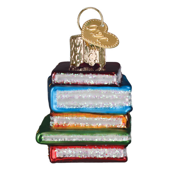 Old World Christmas: Mini Stack Of Books Christmas Ornament
