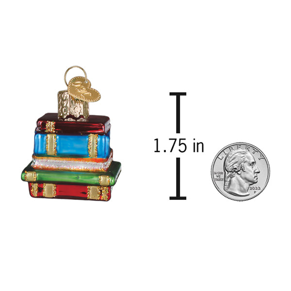 Old World Christmas: Mini Stack Of Books Christmas Ornament
