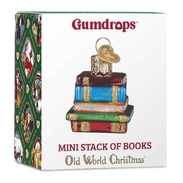 Old World Christmas: Mini Stack Of Books Christmas Ornament