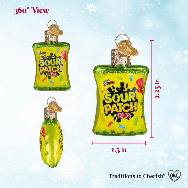 Old World Christmas: Mini Sour Patch Kids Package Christmas Ornament