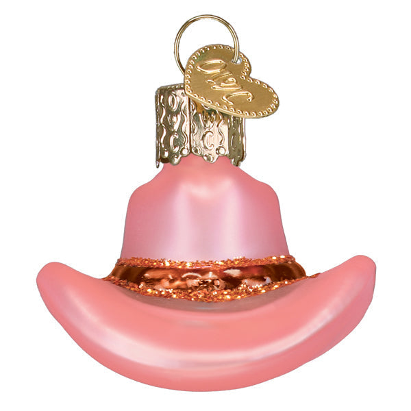 Old World Christmas: Mini Cowgirl Hat Christmas Ornament