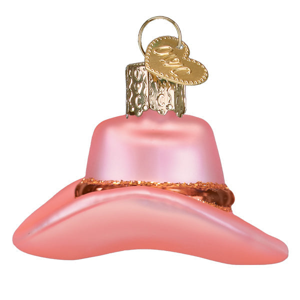 Old World Christmas: Mini Cowgirl Hat Christmas Ornament