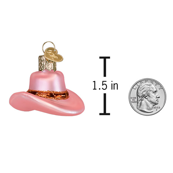 Old World Christmas: Mini Cowgirl Hat Christmas Ornament