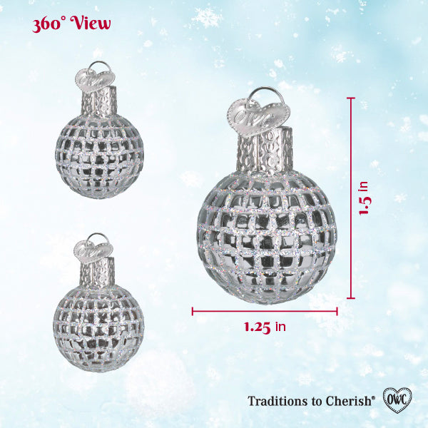 Old World Christmas: Mini Disco Ball Christmas Ornament