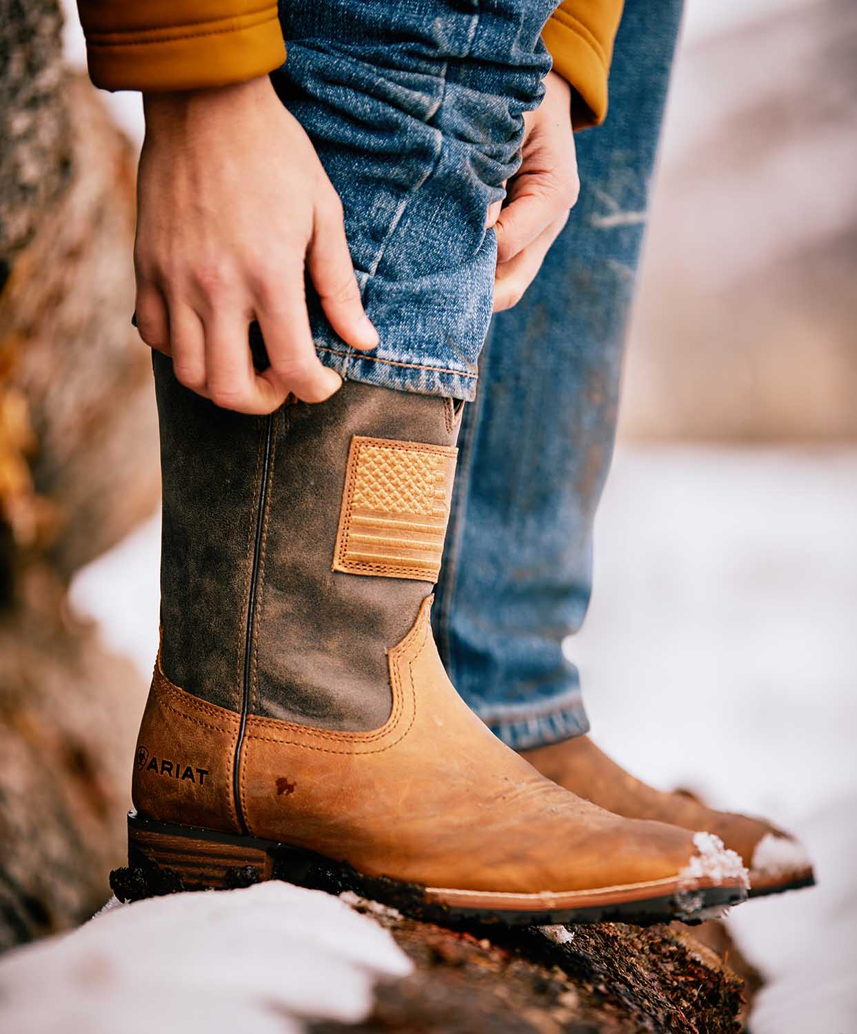 Ariat Mens Hybrid Patriot Country Western Boot
