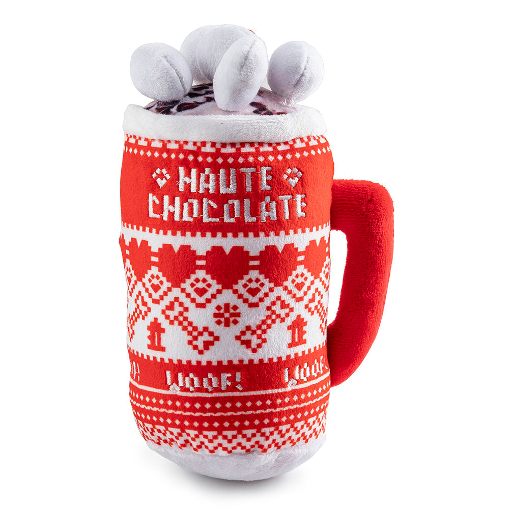 Haute Diggity Dog Holly Cup, Green Stars Bone, & Haute Chocolate Christmas Plush Dog Toy