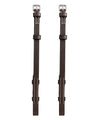 ExionPro Bridle Cheek Pieces With Hook Fastening - White Stitching