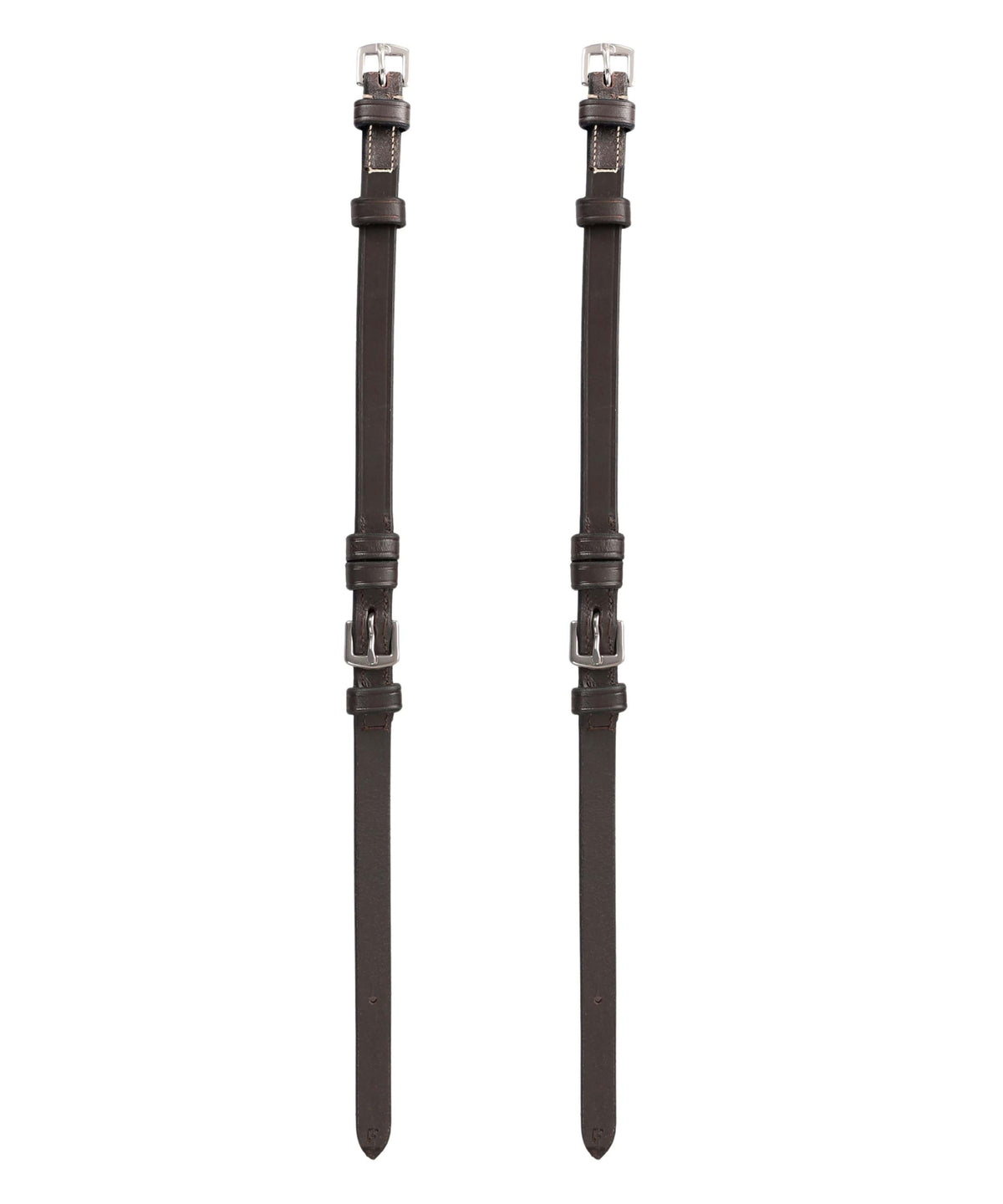 ExionPro Bridle Cheek Pieces With Buckle Fastening - White Stitching - HT Animal Supply