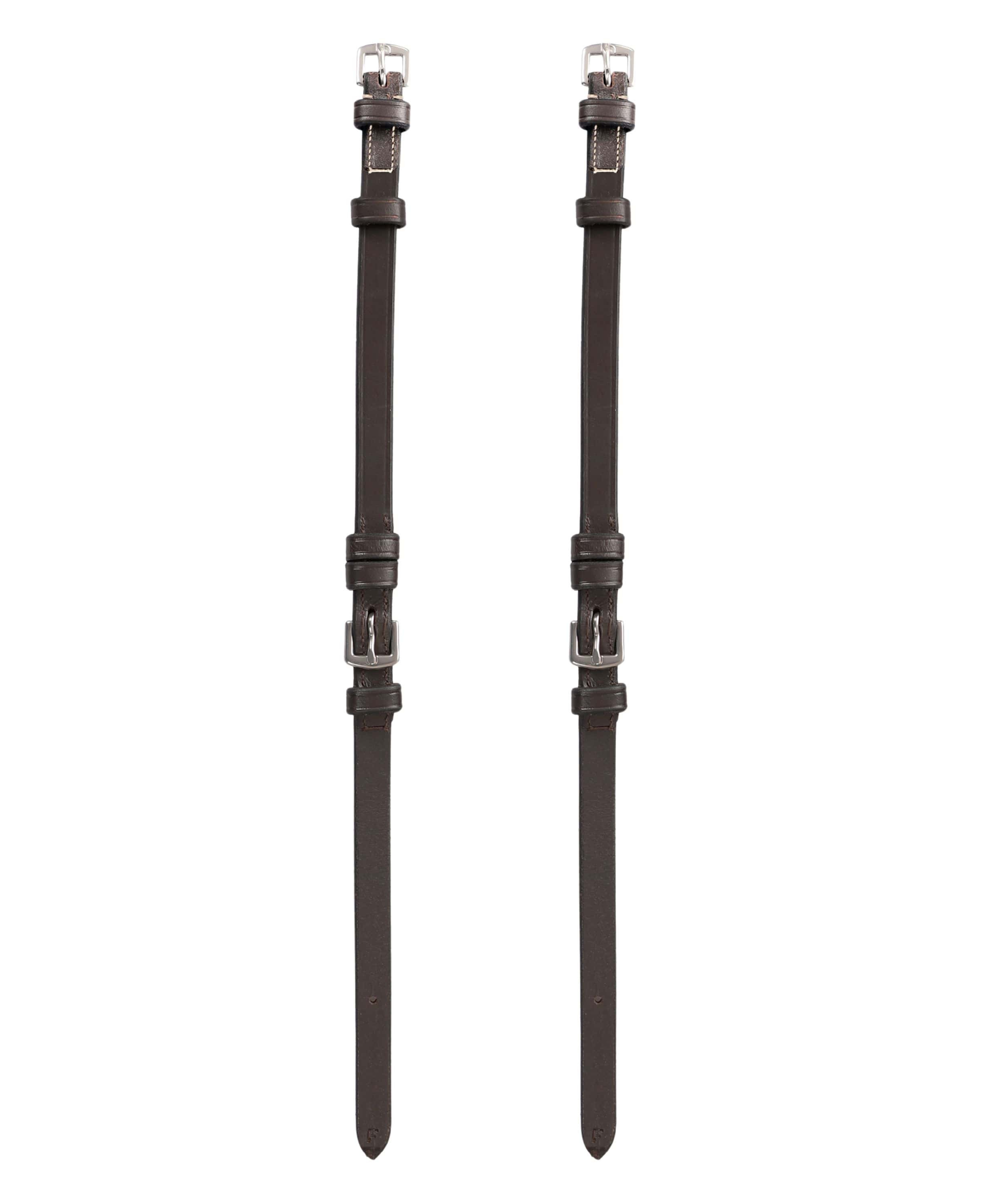 ExionPro Bridle Cheek Pieces With Buckle Fastening - White Stitching - HT Animal Supply