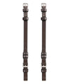 ExionPro Bridle Cheek Pieces With Buckle Fastening - White Stitching