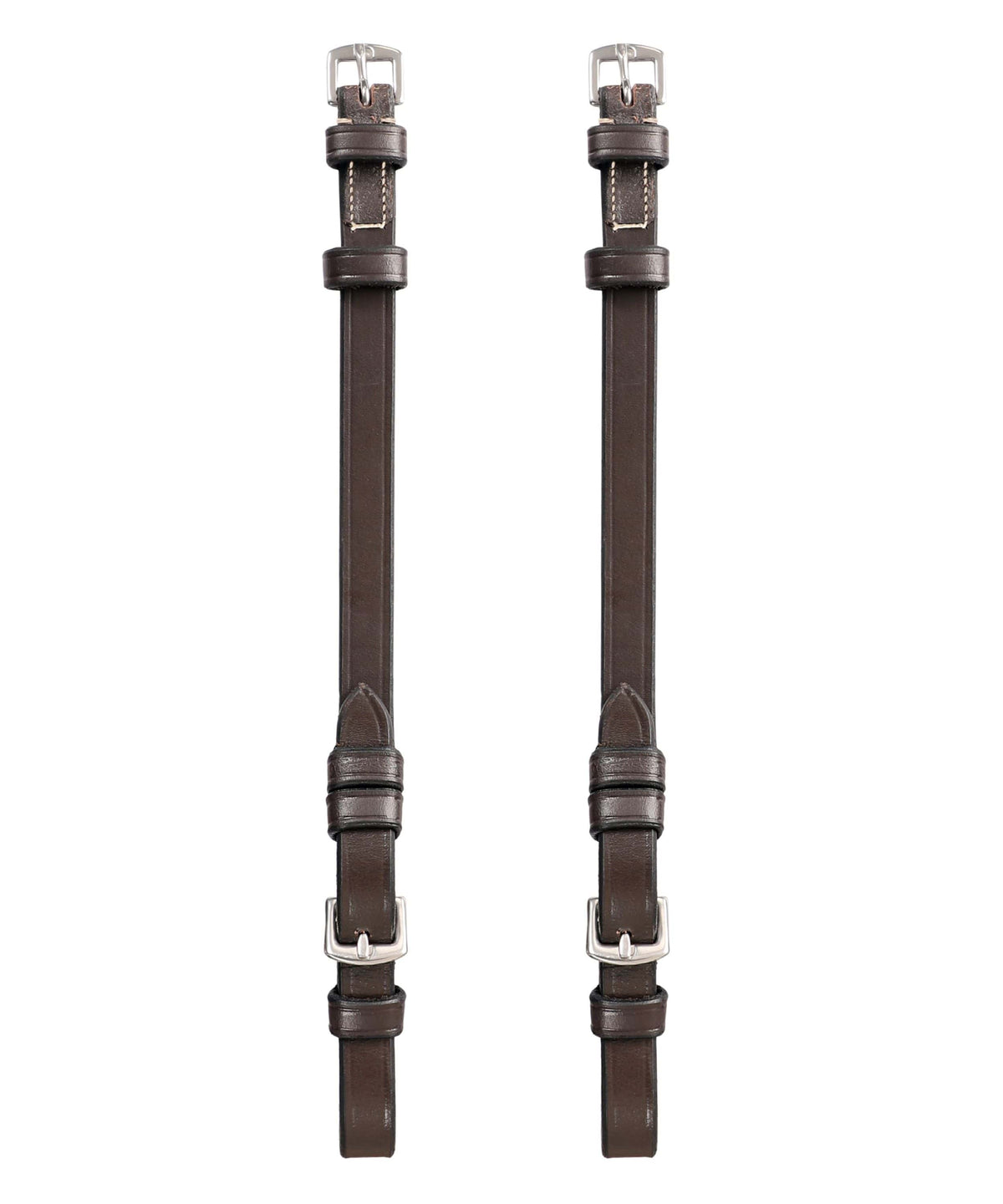 ExionPro Bridle Cheek Pieces With Buckle Fastening - White Stitching - HT Animal Supply