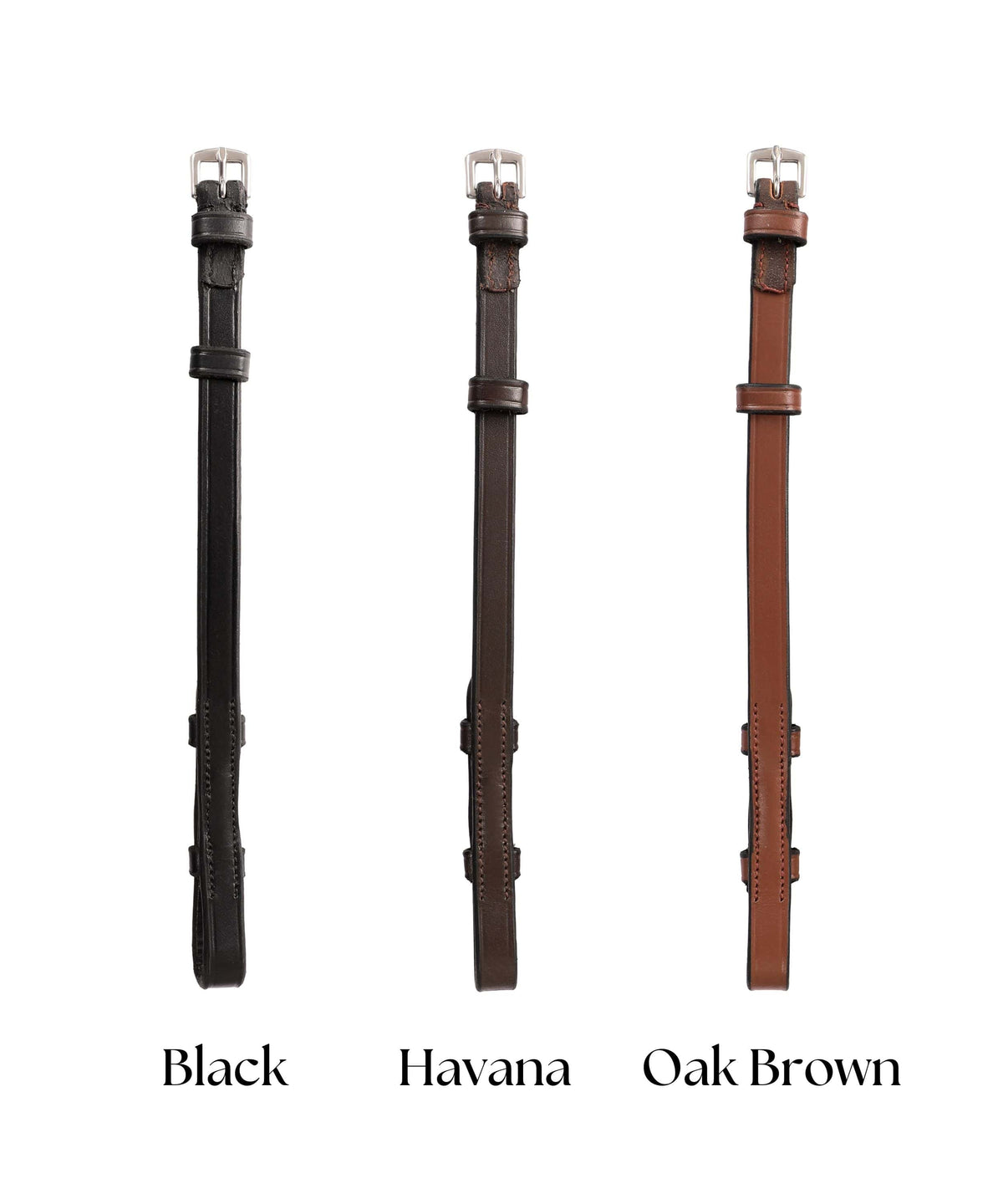 ExionPro Bridle Cheek Pieces With Hook Fastening - Matching Stitching - HT Animal Supply