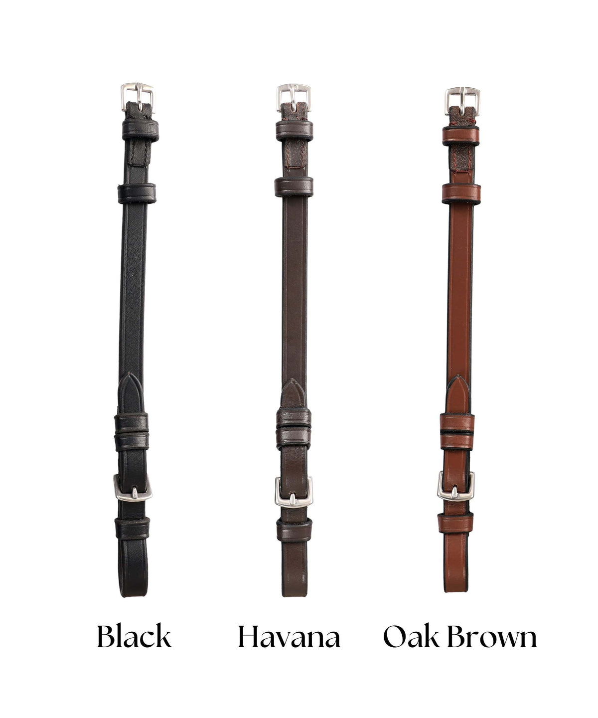ExionPro Bridle Cheek Pieces With Buckle Fastening - Matching Stitching - HT Animal Supply