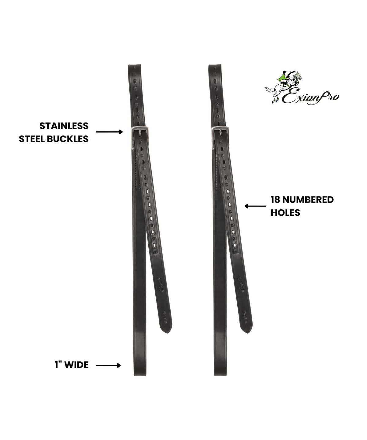 ExionPro Pre-Stretched Stirrup Leathers - HT Animal Supply