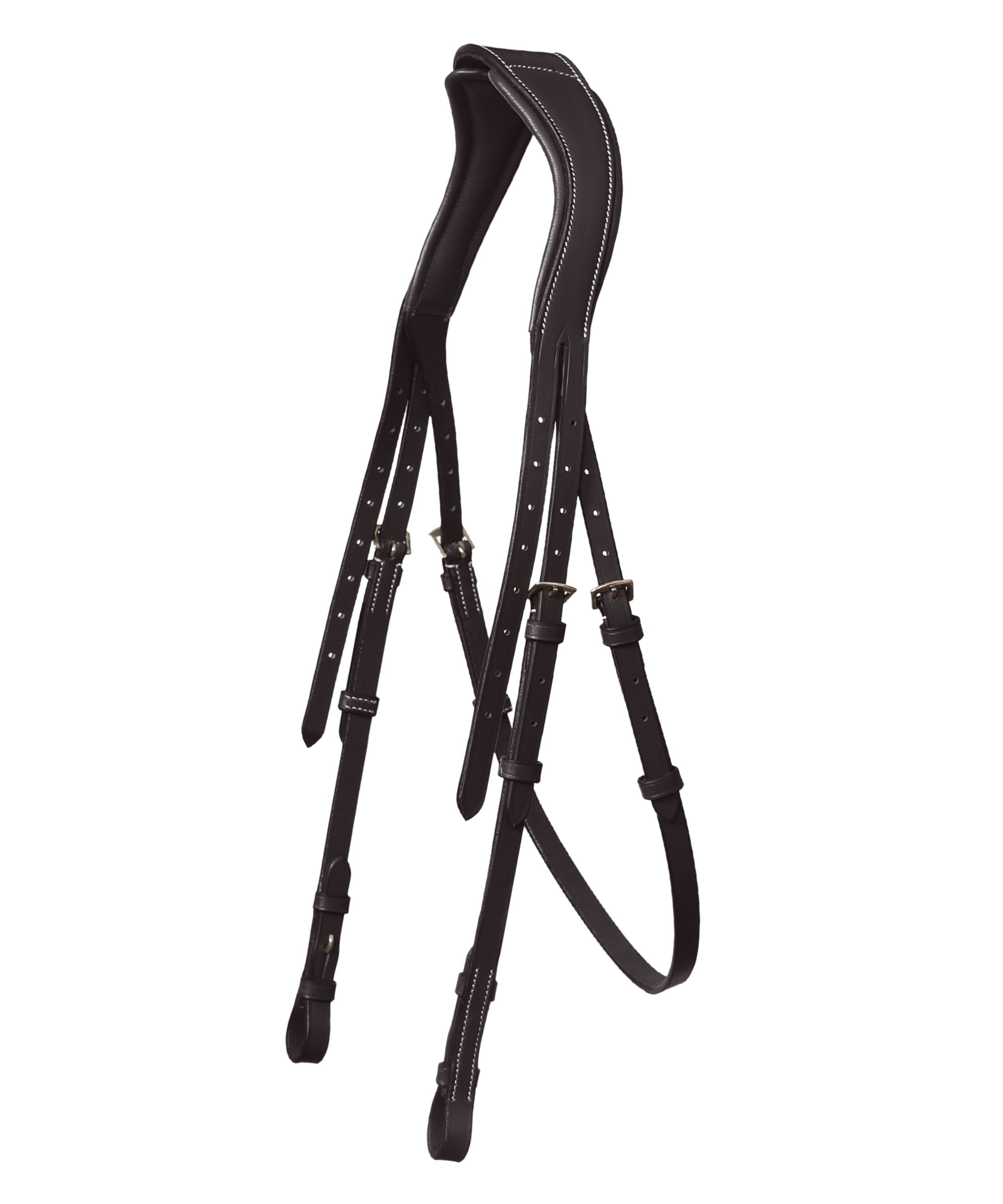 ExionPro Designer Stitched Mono Crown Piece Snaffle Bridle With Rubber Reins