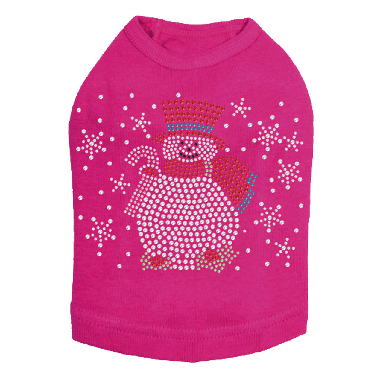 Snowman with Snowflakes & Candy Canes - Dog Tank