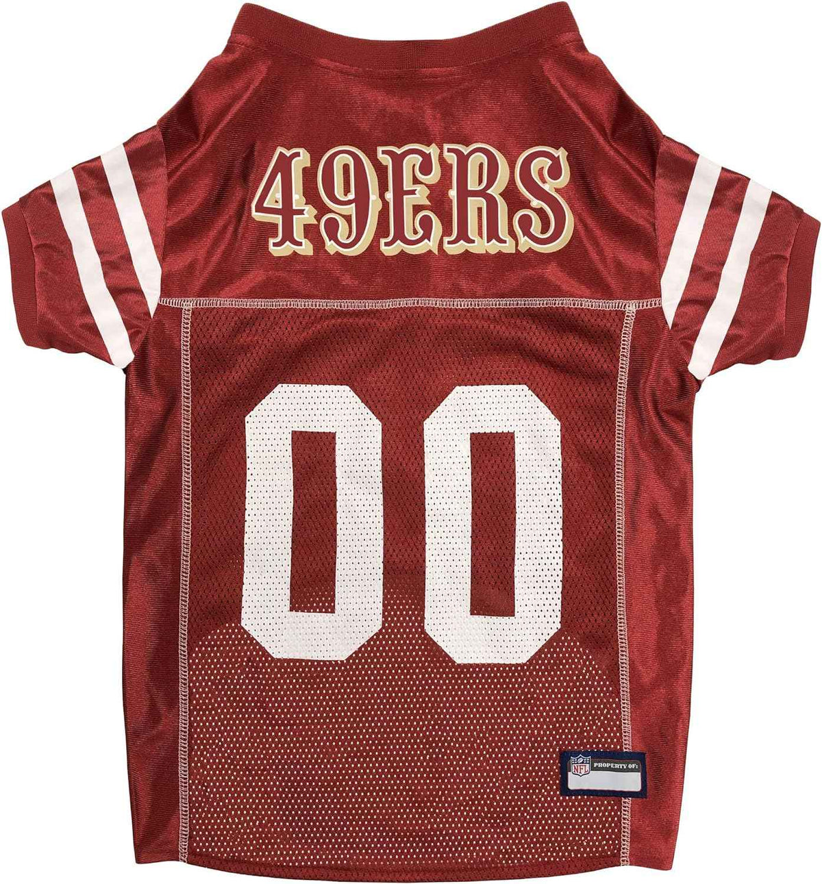 NFL San Francisco 49ers Striped Mesh Pet Jersey