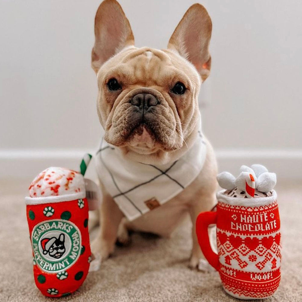 Haute Diggity Dog Haute Chocolate, Puppermint Mocha, & Dog Nog Christmas Plush Dog Toy