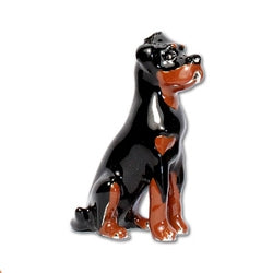Parisian Pet Rottweiler Key Chain for Dogs - Stylish, Durable Onyx Black & Rich Brown Key Ring, Perfect Accessory for Rottweiler Lovers