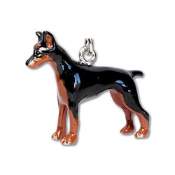 Parisian Pet Mini Pinscher Key Chain-Black & Brown