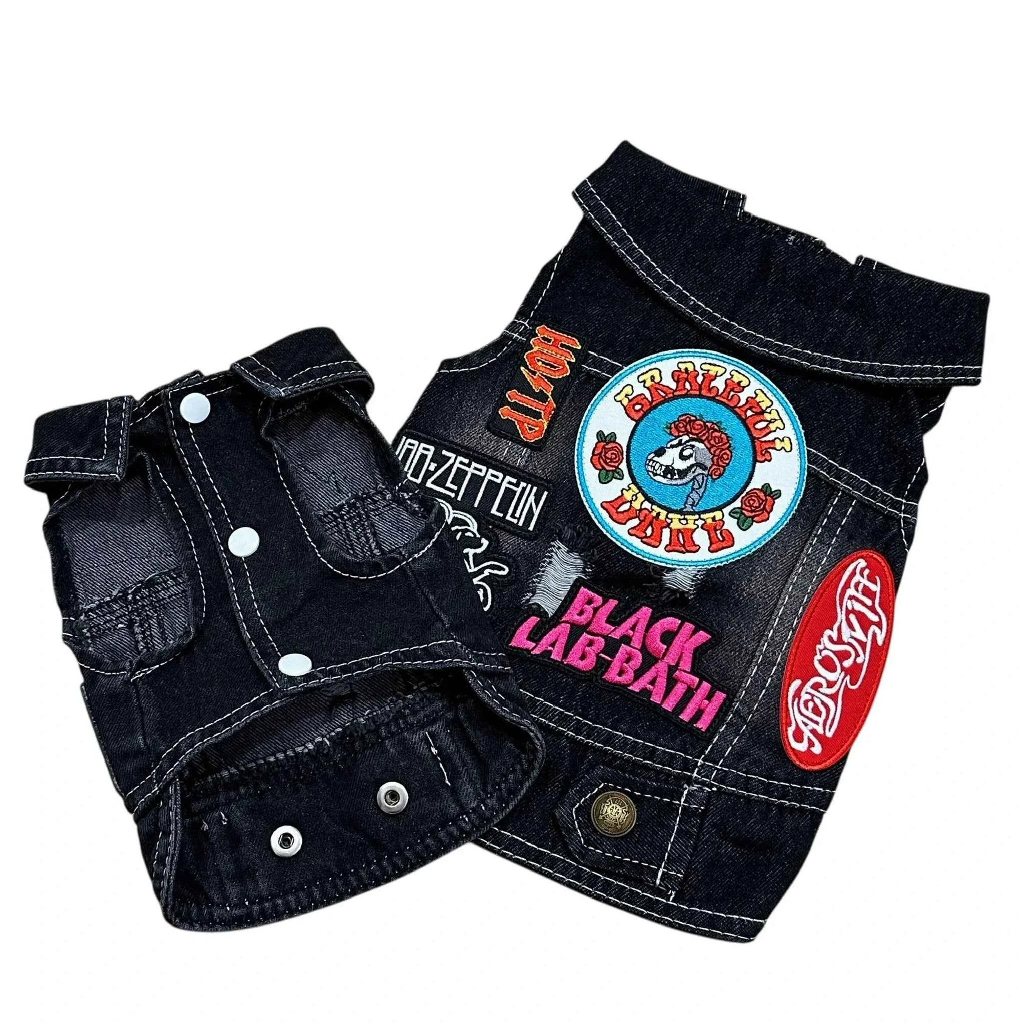 Heads or Tails Pup Ruff & Roll Denim Dog Vest