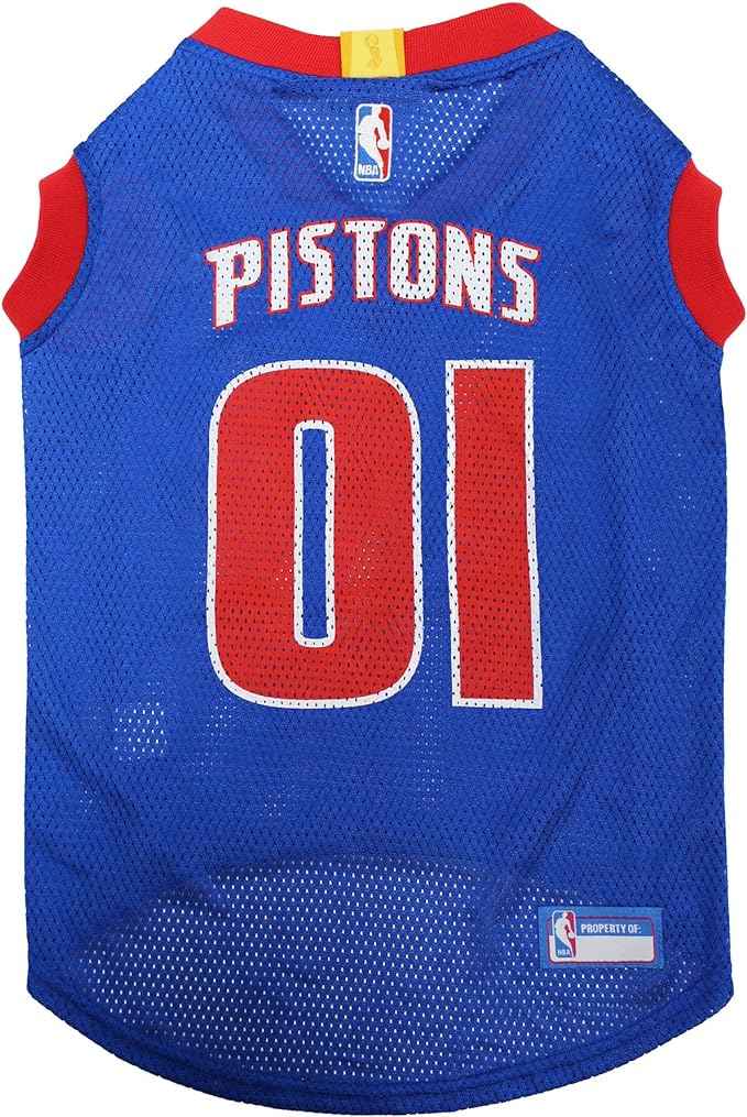 NBA Detroit Pistons Basketball Mesh Pet Jersey