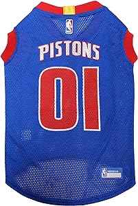 NBA Detroit Pistons Basketball Mesh Pet Jersey