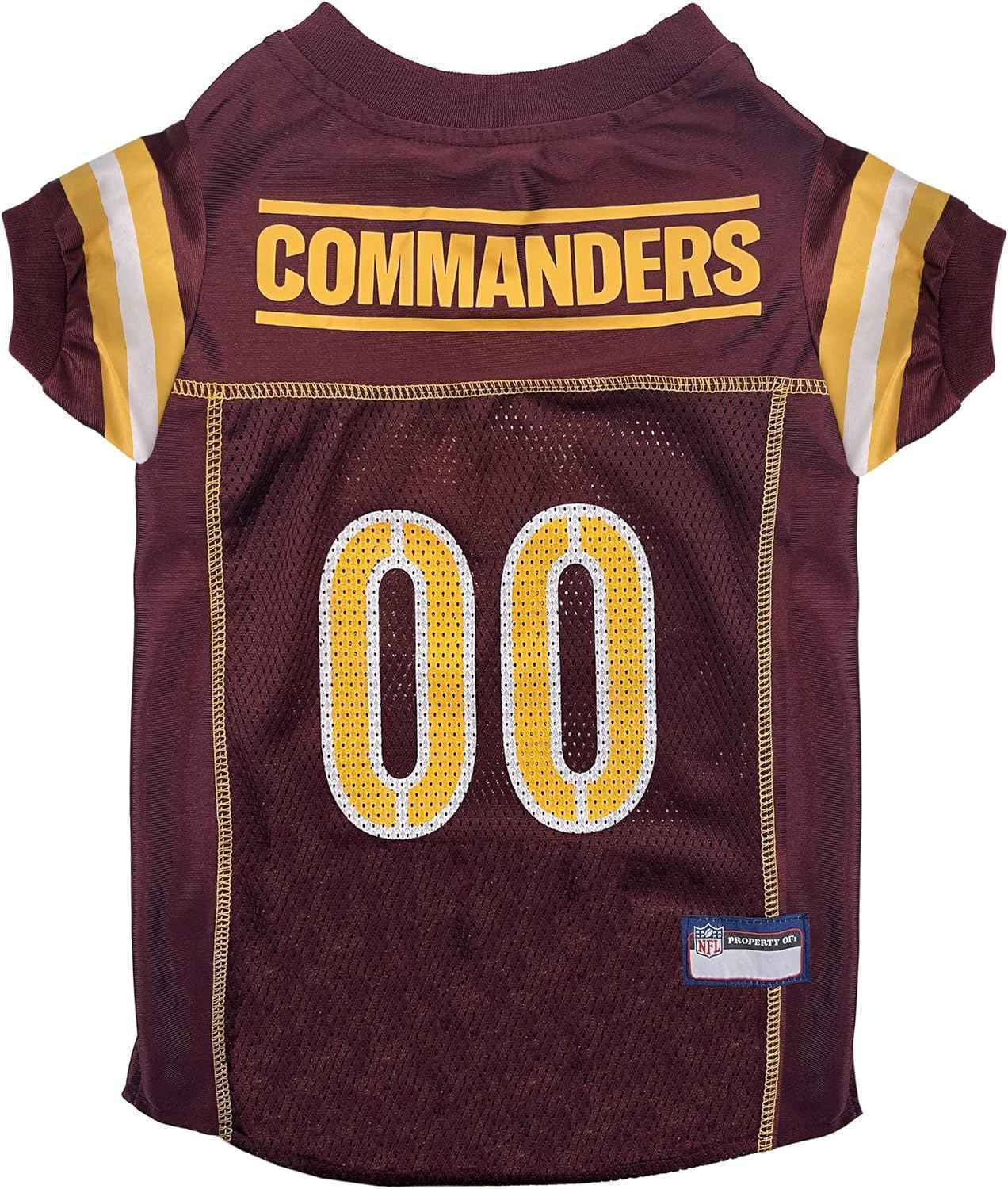 NFL Washington Commanders Striped Mesh Pet Jersey