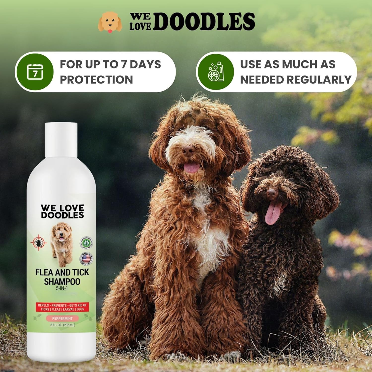 Flea and Tick Dog Shampoo 16 oz