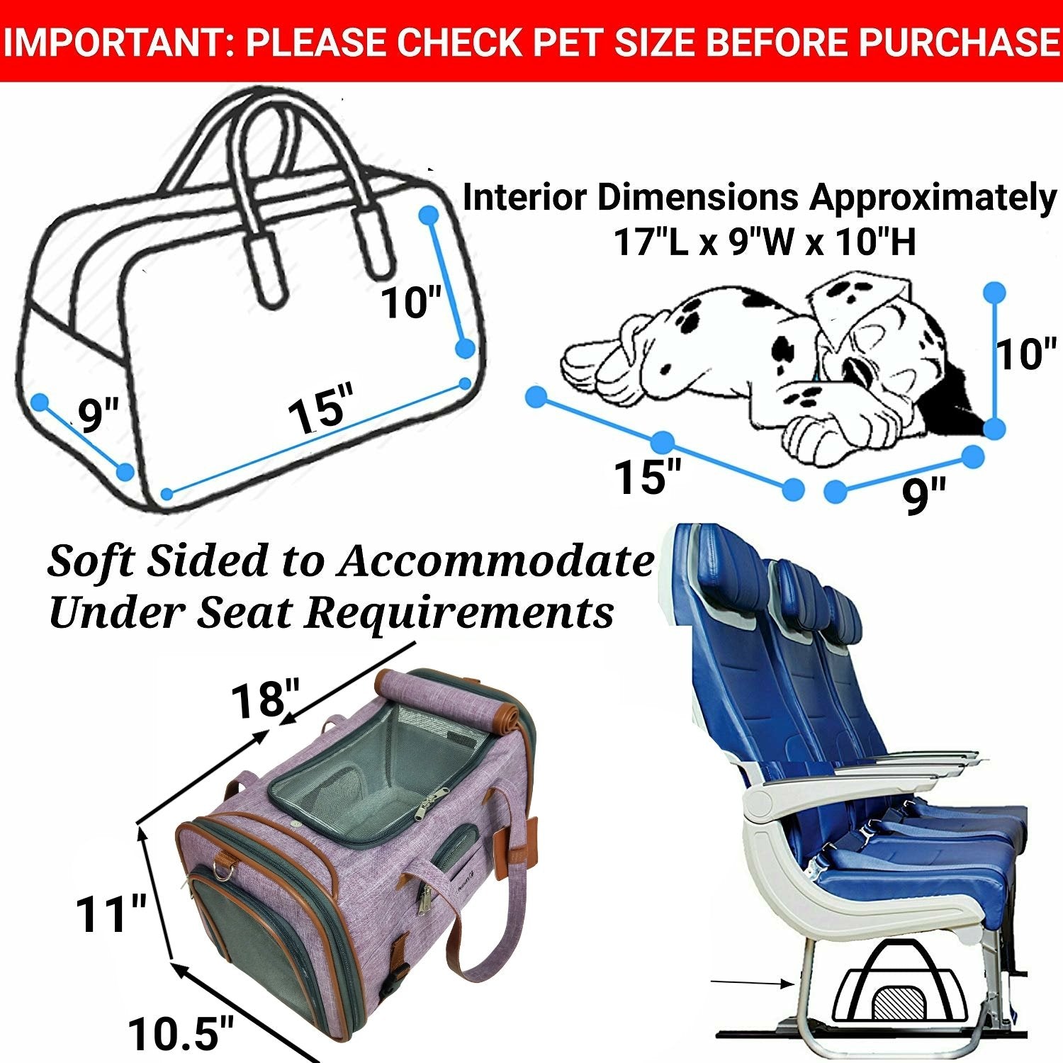 Mr. Peanuts Gold Series Standard Size Airline Compliant Pet Carrier