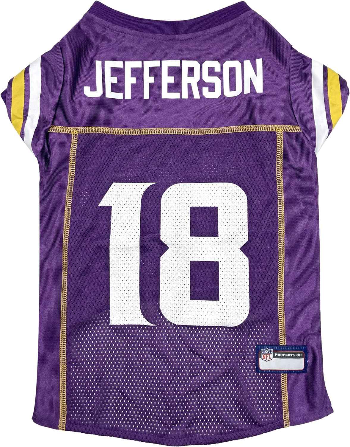 NFL Minnesota Vikings Justin Jefferson Mesh Pet Jersey