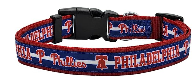 MLB PHiladelphia Phillies Woven Dog Collar