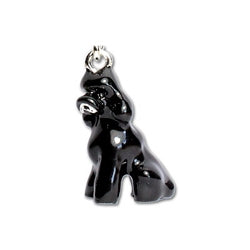 Parisian Pet Poodle Black Key Chain